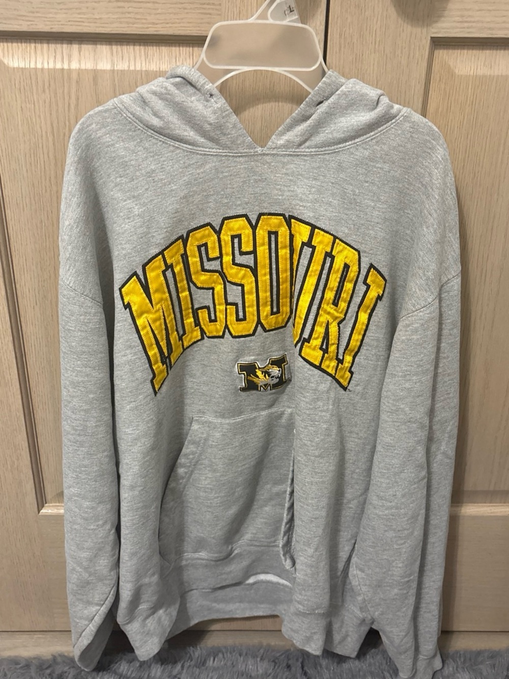 Missouri Grey Hoodie with Yellow Lettering